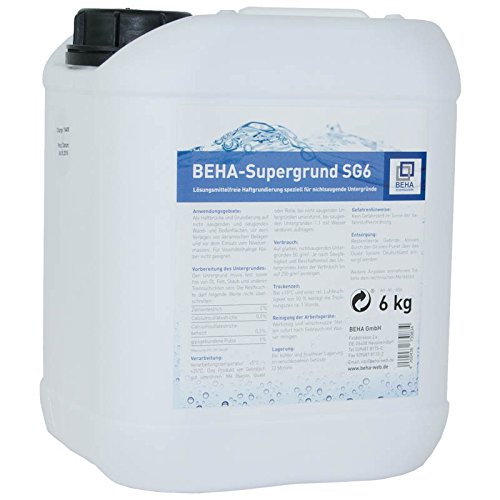 BEHA Supergrund Haftgrundierung Primer für Fliesen auf Fliese, Beton, Holz, Stahl, Estrich 6kg