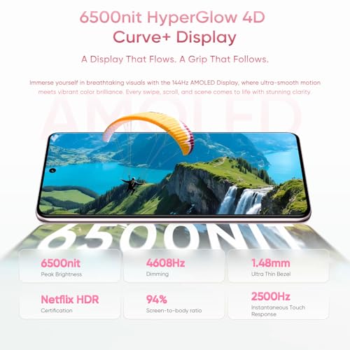 Image of realme 16 Pro+ 5G Smartphone 12+256GB, 144Hz AMOLED Display, 7000mAh Battery, 80W SuperVOOC, 200MP Periscope Primary Camera 50MP Front Camera, Snapdragon 7 Gen 4, IP69, Pink