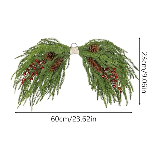 Couronne de Noël extérieur suspendable durable pour porte et clôture