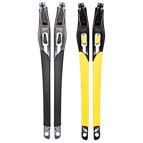 Cadre de lunettes Oakley Crosslink branches transparent de rechange caoutchouc noir jaune jambes