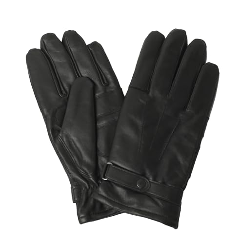 [Barbour] [バブアー] BURNISHED LEATHER THINSULATE GLOVES 手袋 MGL0009 メンズ (01.ブラック, M) [並行輸入品]