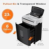 Bonsaii 120-Sheet Auto Feed Office Paper Shredder, 30 Mins Continuous Micro Cut Heavy Duty Paper Shredder, Manual 12-Sheet Home Office Credit Card Shredder with 4 Wheels, 23L Bin (C233-B upgrade) - Image 6