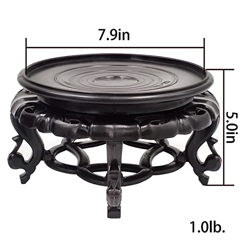 Juanxian Oriental Furniture Vase Stand Fishbowl Stand Fishbowl Teapot Vase Base Stable Home Decoration Display Stand(7.9 in) - Image 2