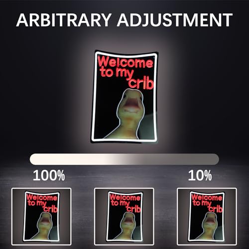 Image of Welcome To My Crib Neon Sign,Led Funny Neon Light,My Crib Sign For Bedroom,Hanging Neon Signs For Bedroom Nursery College Dormitory Room Decor