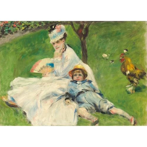 CHengQiSM 1000s[X WO\[pY Camille Monet and Her Son Jean in the Garden at Argenteuil pY  G yCeBO  CeA v[gi70×50cmj