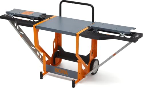 BORA Portacube Miter Saw Stand with Wheels, Rotating Top Wor...
