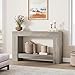 Garvee Farmhouse Console Table for Living Room, Long Console Table for Entryway, 2-Tier Large Sofa Table with Storage, Entryway Entry Table for Entrance, Hallway, Grey, 47