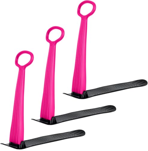 Slippery Racer Patinete de esquí ligero compacto plegable resistente al frío para niños de 4 años en adelante (rosa, 3)