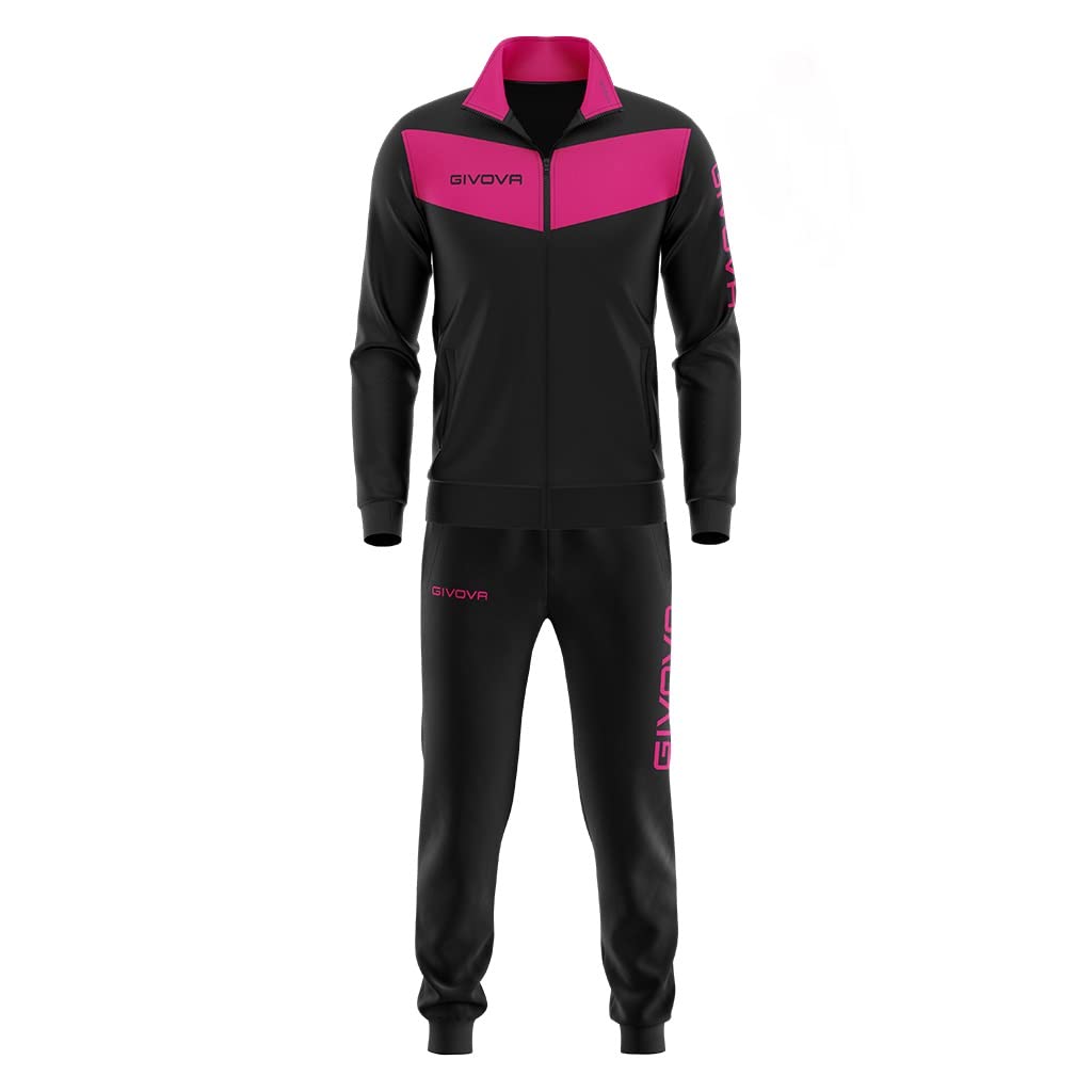 Givova Visa, Men's Gym Suit, multicolour(Black/Fuchsia),XL