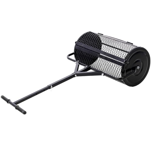 Geelife Esparcidor de Turba 24 Pulgadas Acero Negro miniatura 1