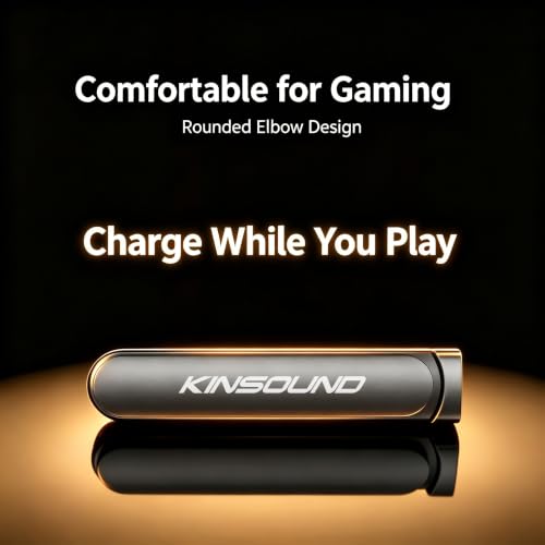 Image of Kinsound Type C to Type C Adapter with Foldable Mobile Stand, Single Sided Bracket Phone Holder, Fast Charging Metal Connector,Compatible for iPhone 15 16 17,Universal Type C Stand Converter (Orange)