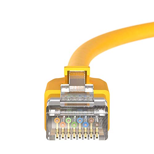 Cable Ethernet CAT8 1.52 m Amarillo RJ45 miniatura 6