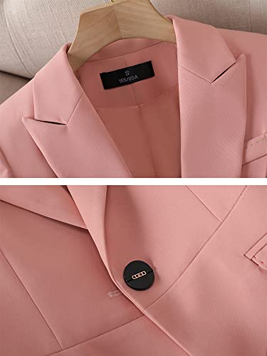 Beige Khaki Pink Ladies Pant Suit Formal 2 Piece Set Women Work Wear Trouser4