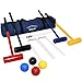 Produktbild Internationales Lawn Krocket Spiel Set für 4 Spieler mit 77cm Mallets