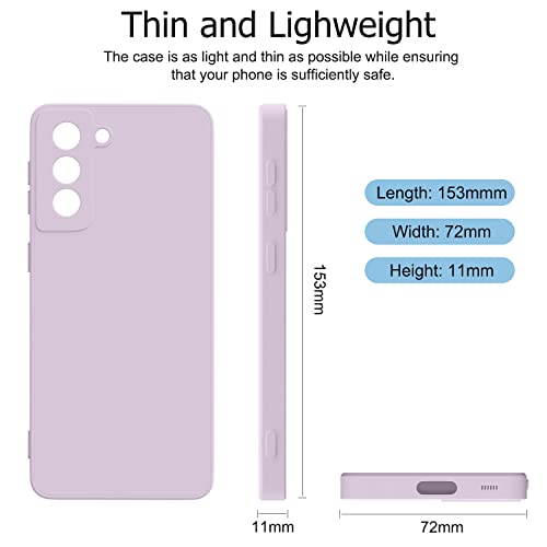 Vanjua [2 Pack] Cases For Samsung Galaxy S21 Case, Slim Full-Body Stylish Silicone Protective Cover For Galaxy S21 5G 6.2 Inch Phone Case (Violet+Light Cyan) #TOP5