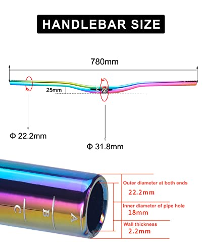 CARACHOME Manubrio colorato per Bicicletta MTB