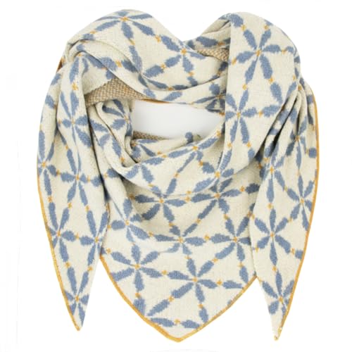 Gloop Damen Schal XXL Strick Dreieck Schal Strickmuster Halstuch Dreieckstuch für Frauen ohne Kratze an Haut 188 * 120 cm