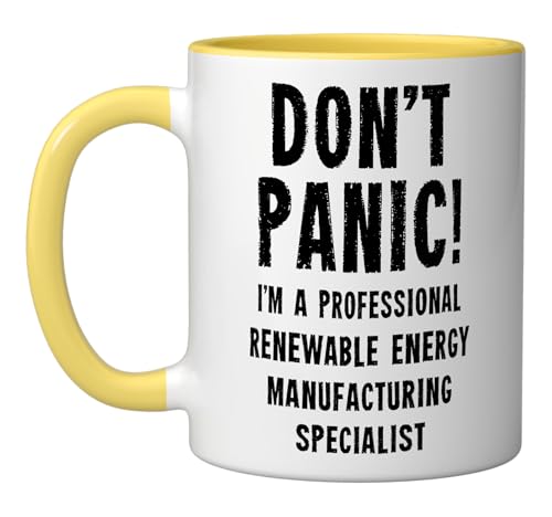 Renewable Energy Manufacturing Specialist Ceramic Mug, Yellow/White