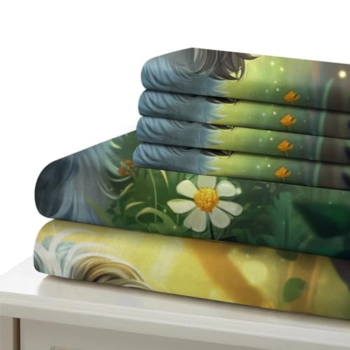 Housse de couette chien 3D hypoallergénique et thermorégulatrice en microfibre douce 200x200