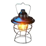 LED Vintage Lantern, USB Rechargeable Camping Railroad Lantern, Waterproof Portable Lantern for Outdoor Camping, Tabletop Lantern Outdoor Hanging Tent Light for Indoor and Outdoor Hiking Fishing