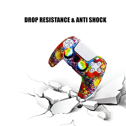 Image of Silicone Skin for PS5, Anti-Slip Shell Cover Case with Joystick Grips, PlayStation 5 Controller