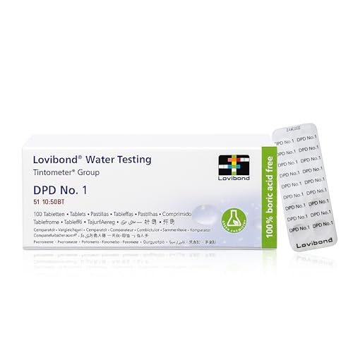 Lovibond - DPD No 1 Free Chlorine Tablets | Suitable for Photometers & Comparators | Tests Bromine, Ozone, Monochloramine | Pool Water Test Kit, 100 Tablets