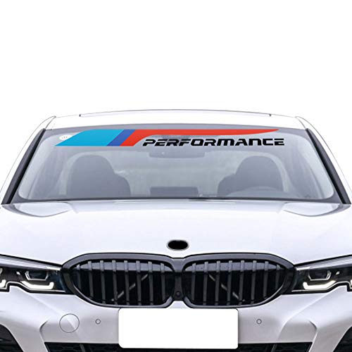 Image of 2pcs Car Performance 2018 Front Rear Windshield Banner Windows Decal Stickers for X1 X3 X5 X6 Z4 M3 M4 M5 (Black)