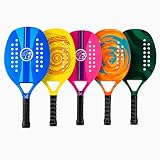 Raquete Para Beach Tennis Profissional Em Fibra Carbono Com Capa Protetora (Sortida)