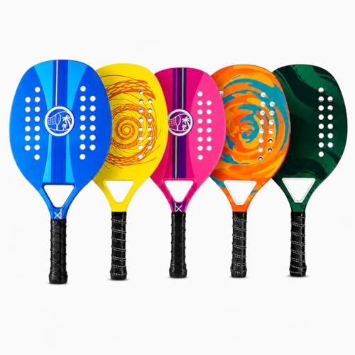 Raquete Para Beach Tennis Profissional Em Fibra Carbono Com Capa Protetora (Sortida)