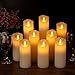 antizer Flameless Candles Set of 9 Ivory Dripless Real Wax Pillars Include Realistic Dancing LED Flames and 10-Key Remote Control with 24-Hour Timer Function 400+ Hours by 2 AA Batteries