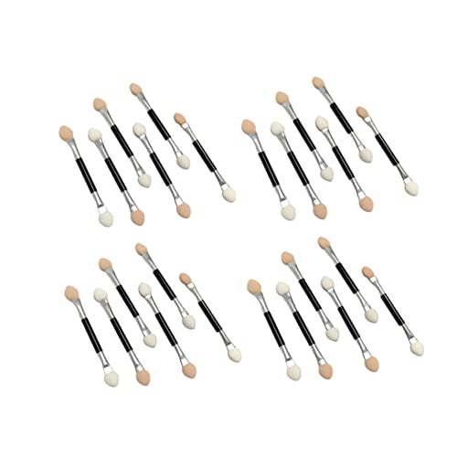 DOITOOL 30-piece Double-ended Eye Shadow Brush Set Makeup Eyeshadow Applicators for Women Portable Lightweight Smooth Surface for Travel Parties Daily Use