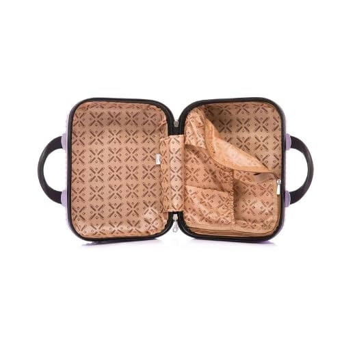 Frasqueira Necessarie de Viagens Geometric Média de mão ABS Rígida Fechamento em Ziper com Organizad