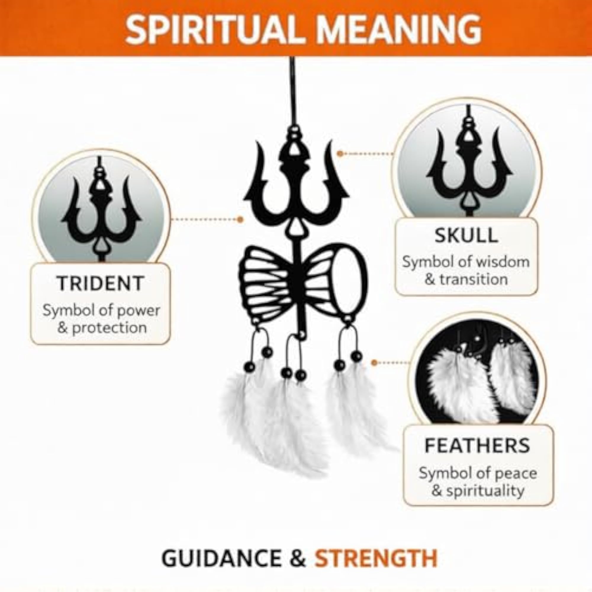 Trishul Dream Catcher for Car Hanging Decoration