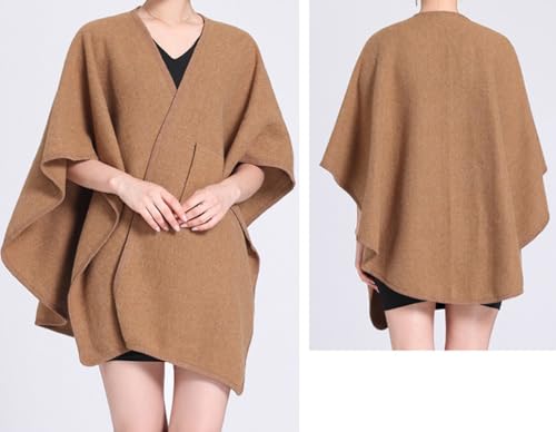 Elegant Shawl Wraps Soft Open Front Poncho Sweater, Womens Fall Winter Knit Poncho Cape Warm Shawl Wraps for Evening3