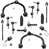 Detroit Axle - 14pc Front End Kit for Ford 2004-2006 Expedition Lincoln Navigator 2 Upper Control Arms Ball Joints 2 Lower Ball Joints 4 Inner Outer Tie Rods 4 Front Rear Sway Bars 2 Boots Replacement