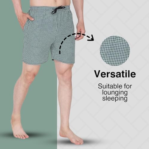 Image of Mens Cotton Boxer | Mens Check Boxer | Mens Casual Shorts | Mens Regular Wear Boxer | Mens Boxer Shorts | Mens Regurlar Fit Boxer - Pack of 3