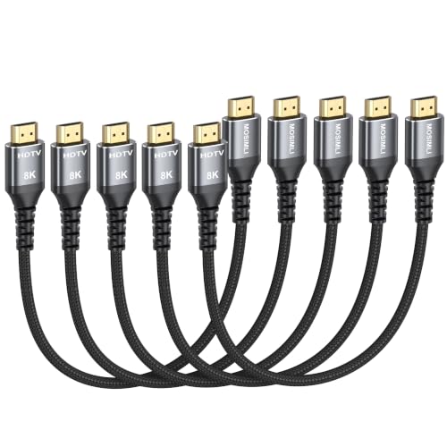 Cable HDMI 8K corto de 1 pie para conectar ordenadores y monitores sin enredos