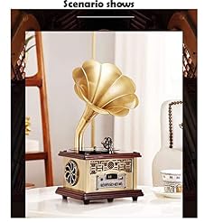 Enceinte stéréo rétro classique en forme de gramophone phonographe, tourne-disque Bluetooth 4.2 AUX (lecteur d’enregistrement) - Les Beatles, Paul McCartney, John Lennon, RIngo Starr, George Harrison Enceinte stéréo rétro classique en forme de gramophone phonographe, tourne-disque Bluetooth 4.2 AUX (lecteur d'enregistrement) – Image 2