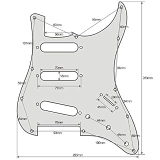 FLEOR SSS Pickguard avec plaque arrière / 52 mm (3 pièces) couvre-micros / bouton de commande 2T1V / embouts pour… - Les Beatles, Paul McCartney, John Lennon, RIngo Starr, George Harrison FLEOR SSS Pickguard avec plaque arrière / 52 mm (3 pièces) couvre-micros / bouton de commande 2T1V / embouts pour… – Image 6
