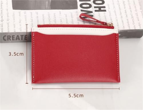 Card Holder Unisex Fashion Simple Zipper Coin Purse(Pink)2