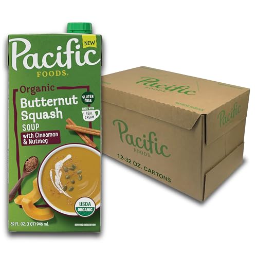 Pacific Foods Organic Butternut Squash Soup With Cinnamon and Nutmeg 32 Oz (12 Pack)