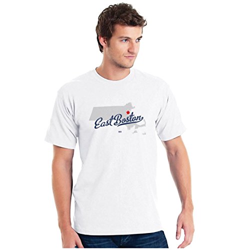 Greatcitees East Boston Massachusetts T-Shirt Map Xl Grey #TOP1