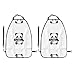 WZYWHJ Cute panda baby prints Car rear seat anti kick pad 2-piece set multifunctional storage bag seat cover protector