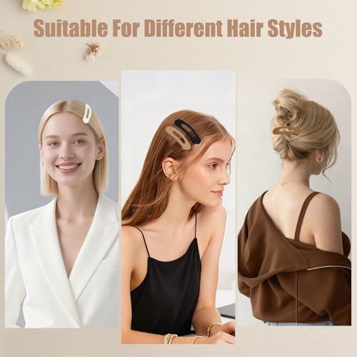 Pinzas planas para cabello 12 unidades mate miniatura 5
