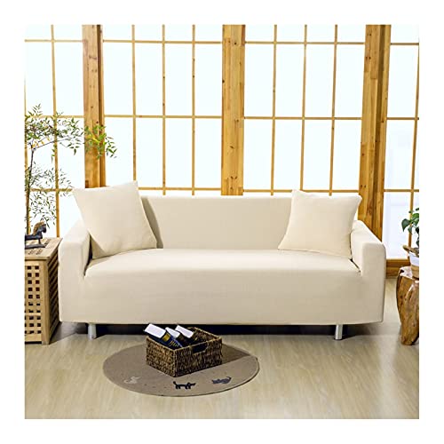 Housse canapé 4 places beige blanc revêtement universel sofa stretch 235cm