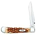 CASE XX WR Pocket Knife Kickstart Trapperlock A/O Amber Jig Bone W/Pocket Clip Item #30090 - (6154Ac Cv) - Length Closed: 4 1/8 Inches