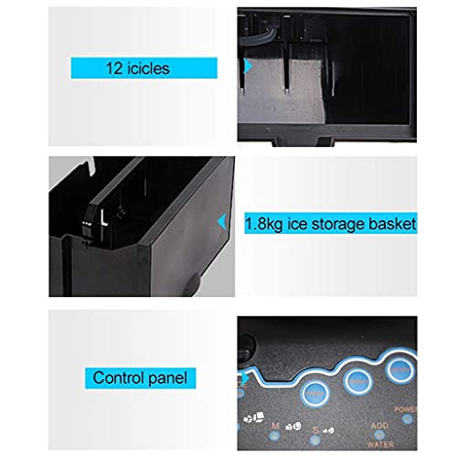Eiswürfelbereiter Eismaschine mit LED-Anzeige, 2in1 Wasserspender Eingebauter Eiswürfelbereiter Maschine Arbeitsplatte… – Bild 6
