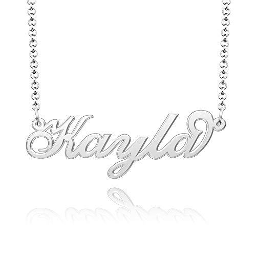 CharmSStory 925 Sterling Silver Custom Pendant Personalized Name Necklace for Teen Girls