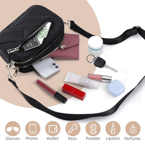 HOMIEE Puffy Crossbody Bag for Women Gifts, Quilted Puffy Bag Shoulder Bag Small Trendy Handbag Purses Lightweight Satchel4