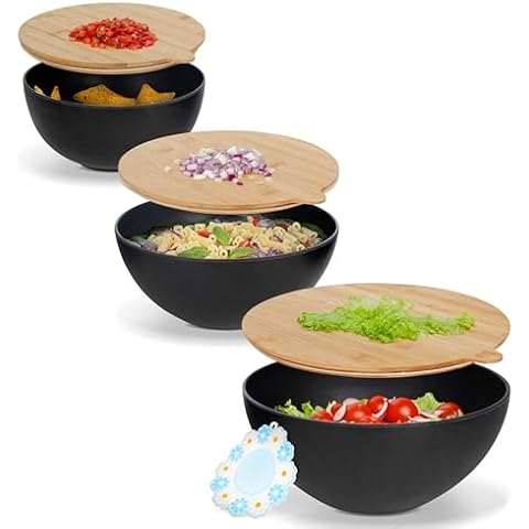 7Penn Bamboo Fiber Mixing Bowl Set Cover
